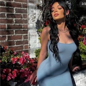 SKIMS SOFT LOUNGE SLIP DRESS in Arctic nwt